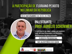 A participação de Floriano Peixoto no limiar da República é tema de palestra nesta segunda (13 nov)