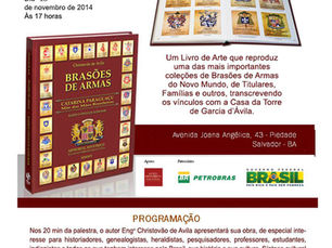 "Brasões de Armas – A Casa da Torre de Garcia d'Ávila" é tema palestra no IGHB