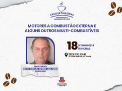 Motores a combustão externa e alguns outros multi-combustíveis é tema central de palestra que acontece dia 18 de setembro