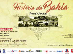 Curso História da Bahia acontece em Feira de Santana de 31 de julho a 4 de agosto