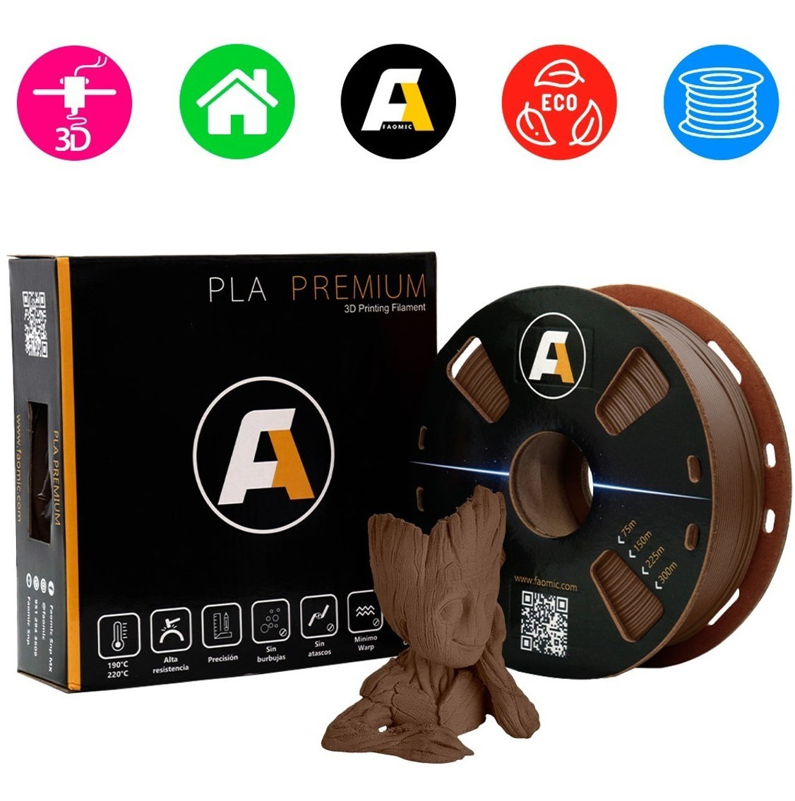 PLA Madera  Wood Oscura