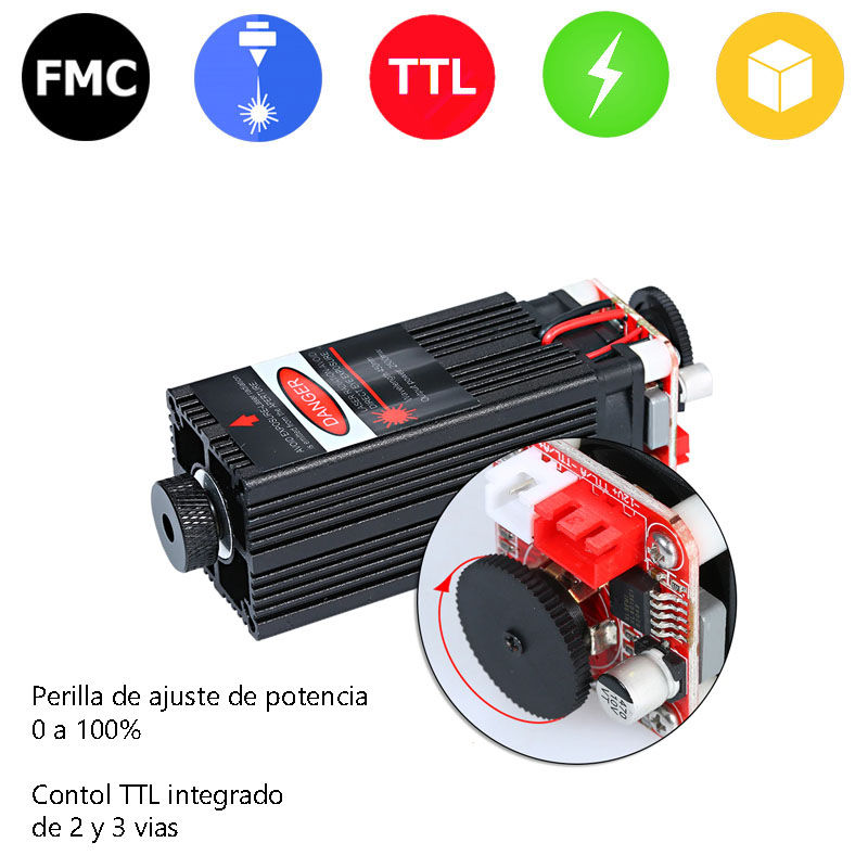 Miniatura: Copia de Cabezal Laser 2500mW TTL