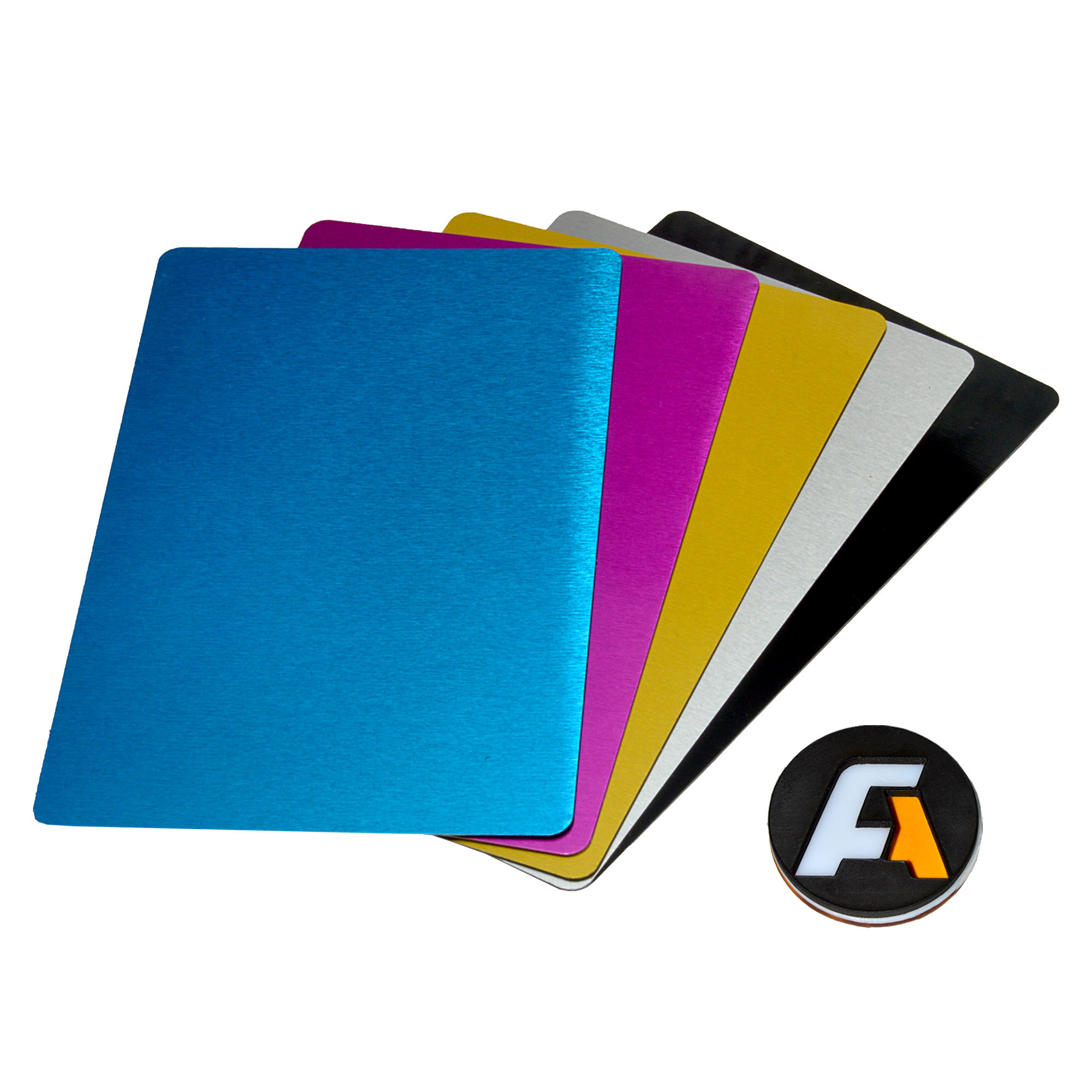 10 Tarjetas Metalicas Aluminio Anodizado grabable Fibra Laser