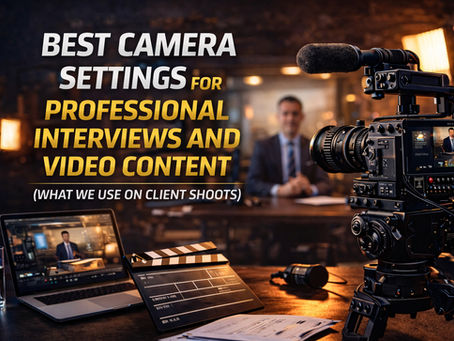 Best Camera Settings for Professional Interviews and Video Content (What We Use on Client Shoots)