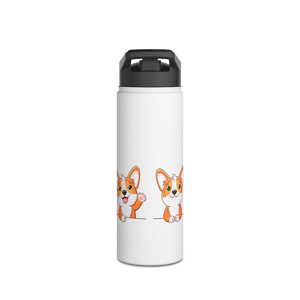 Thumbnail: Happy Corgi- Stainless Steel Water Bottle