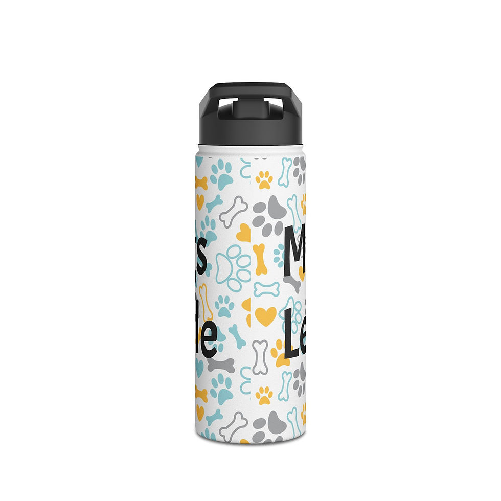 Thumbnail: More Dogs- Less People- Stainless Steel Water Bottle - Keepsake for Pet Owners