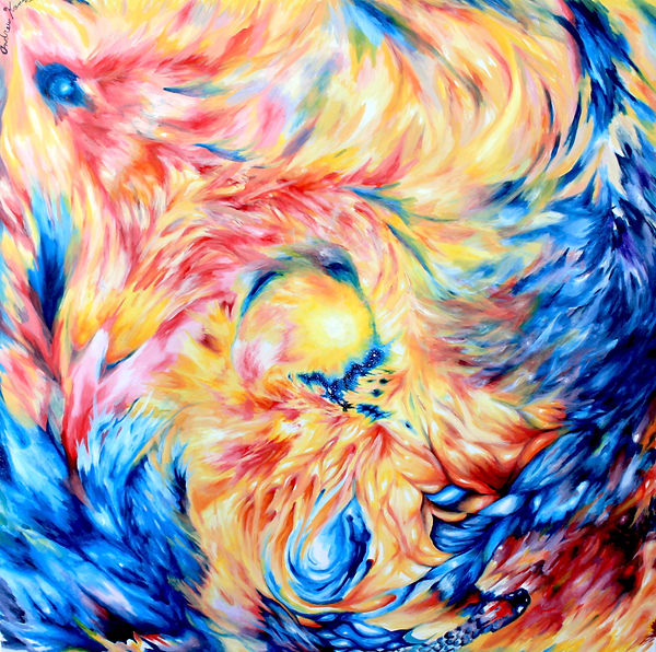 acrylic paintining by Andrew Kaminski. Artwork. Colorful. Abstract. Celestial. Cosmic. Instagram artist. Painter. Huffpost artist. Psychedelic Art. Shakti Art. Kundalini Art. Emotional. Pouring. Melting.