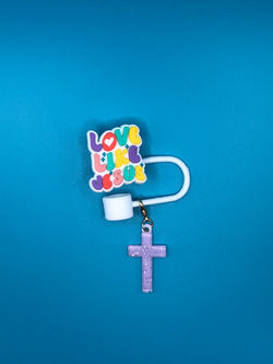 Love like Jesus silicone straw cover1IMG_8171