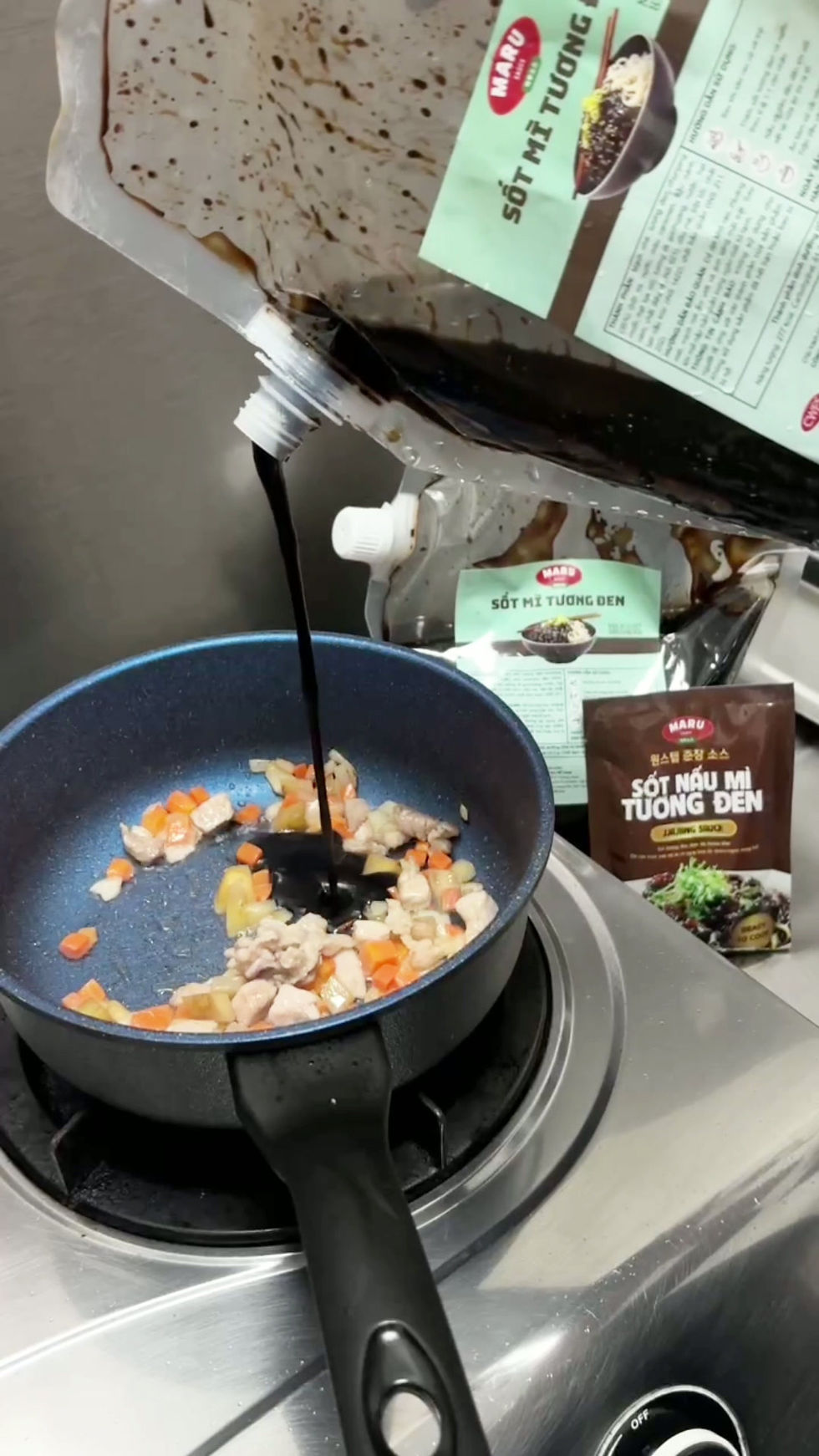 Hình thu nhỏ: Sốt mì tương đen nêm sẵn ăn liền Maru