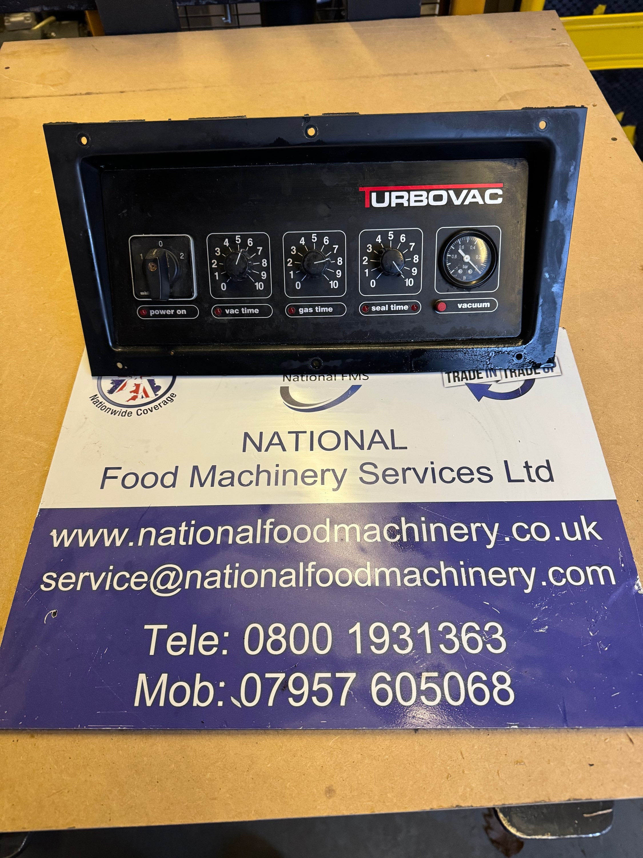 Used Turbovac Control Panel. 