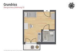 Das Apartment 13 - Südseite mit eigenem Balkon