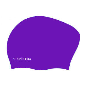 Thumbnail: Large Purple Silicone Swimming Cap