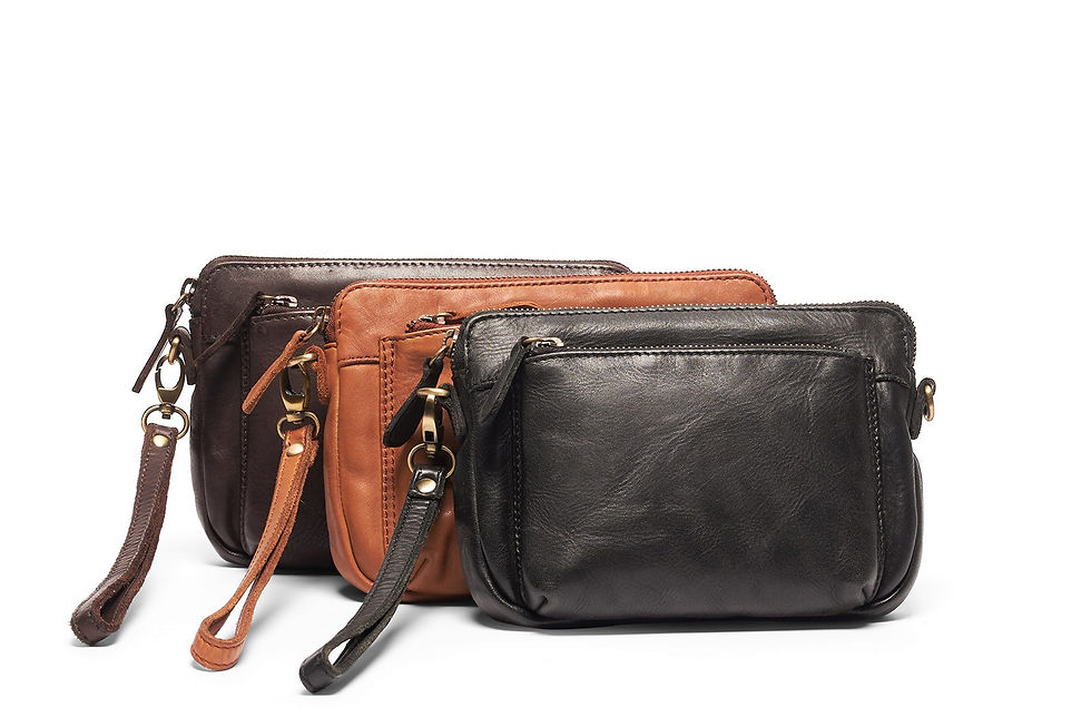 Fabulous Hide & Seek leather crossbody Bags Small Black SO001