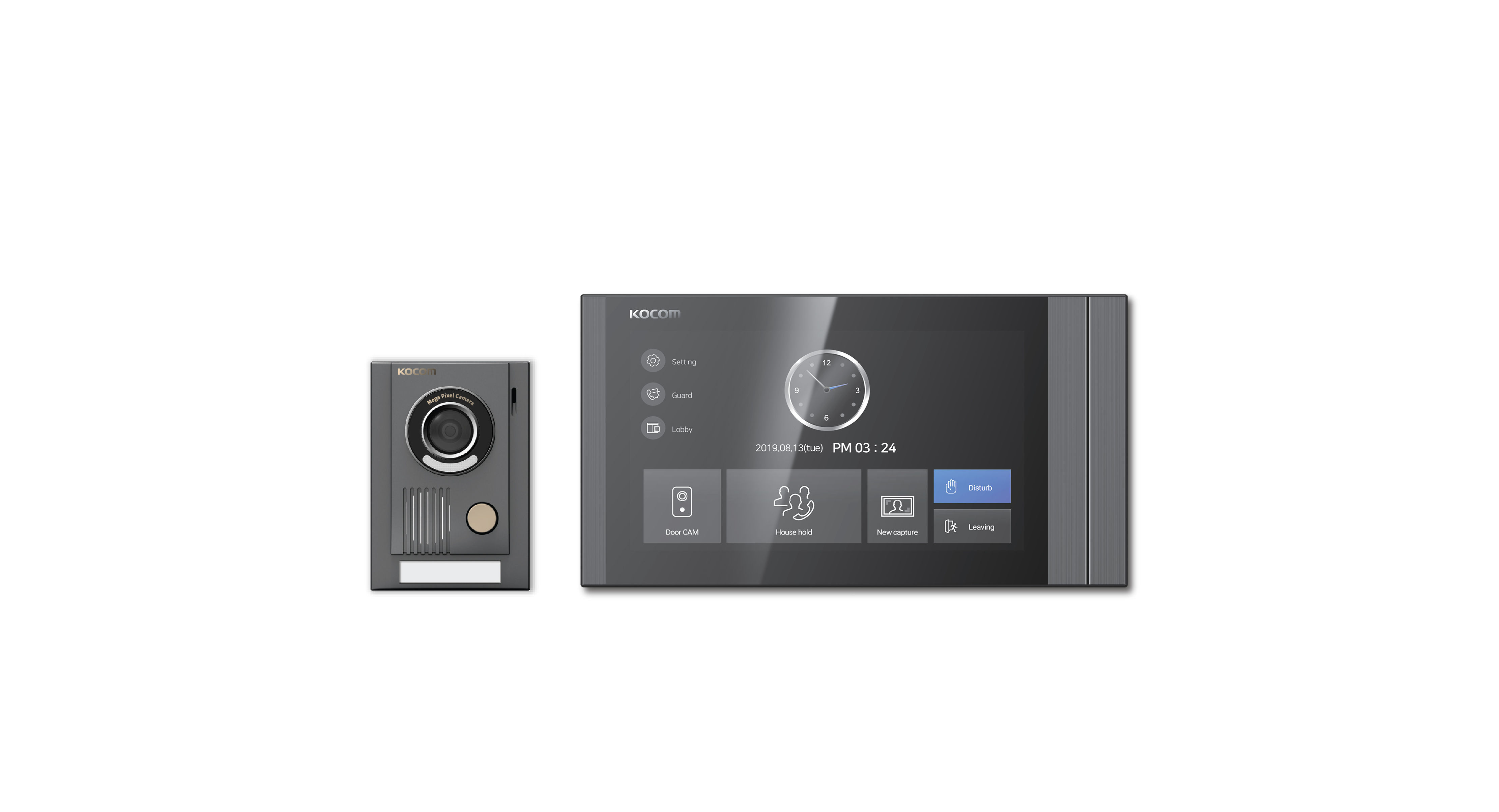 KOCOM VIDEO DOOR PHONE รุ่นจอภาพชัดสุด กริ่ง รุ่น KC-MC30M และ รุ่น KCV-T701SM
