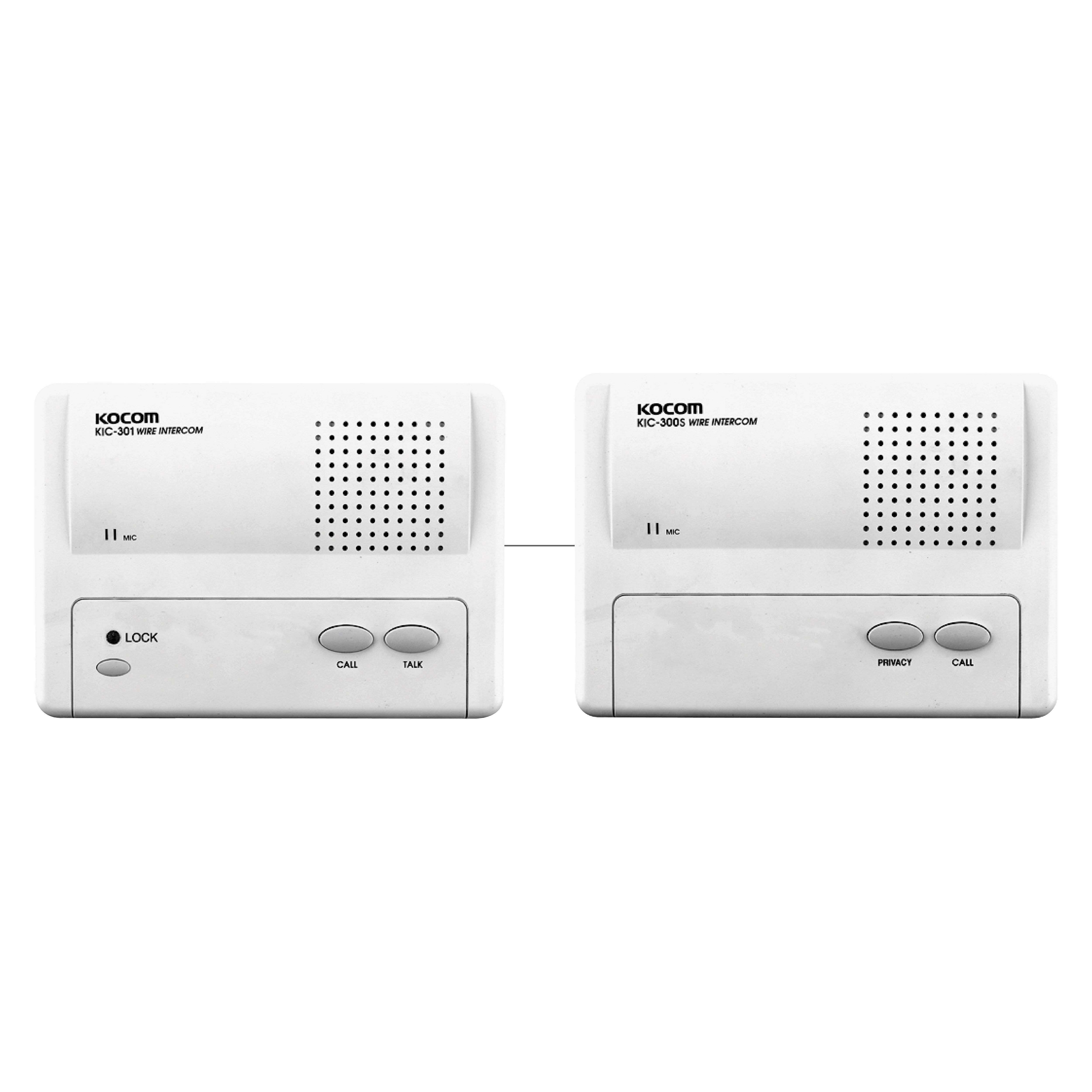 KOCOM INTERCOM รุ่น KIC-301 Main 1Ch (White) ตัวแม่ + KIC-300S ตัวลูก 1 ตัว