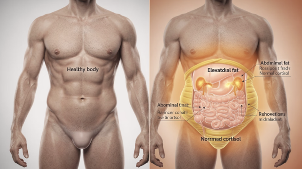 Cortisol, estresse e gordura abdominal — o que ninguém te contou