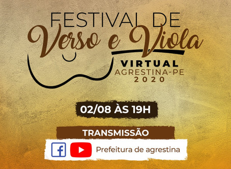 Agrestina realiza 1° Festival Virtual de Verso e Viola