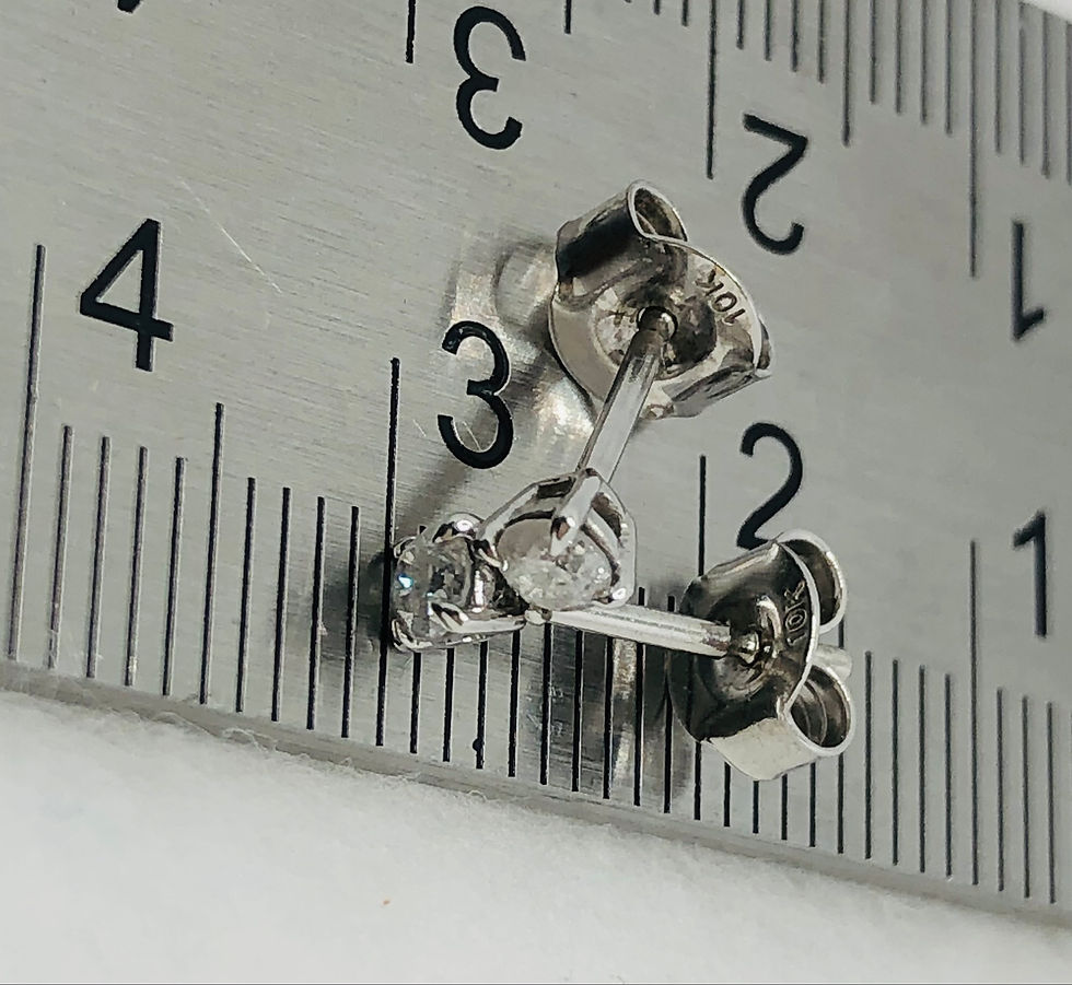 Thumbnail: Round Diamond Stud Earrings