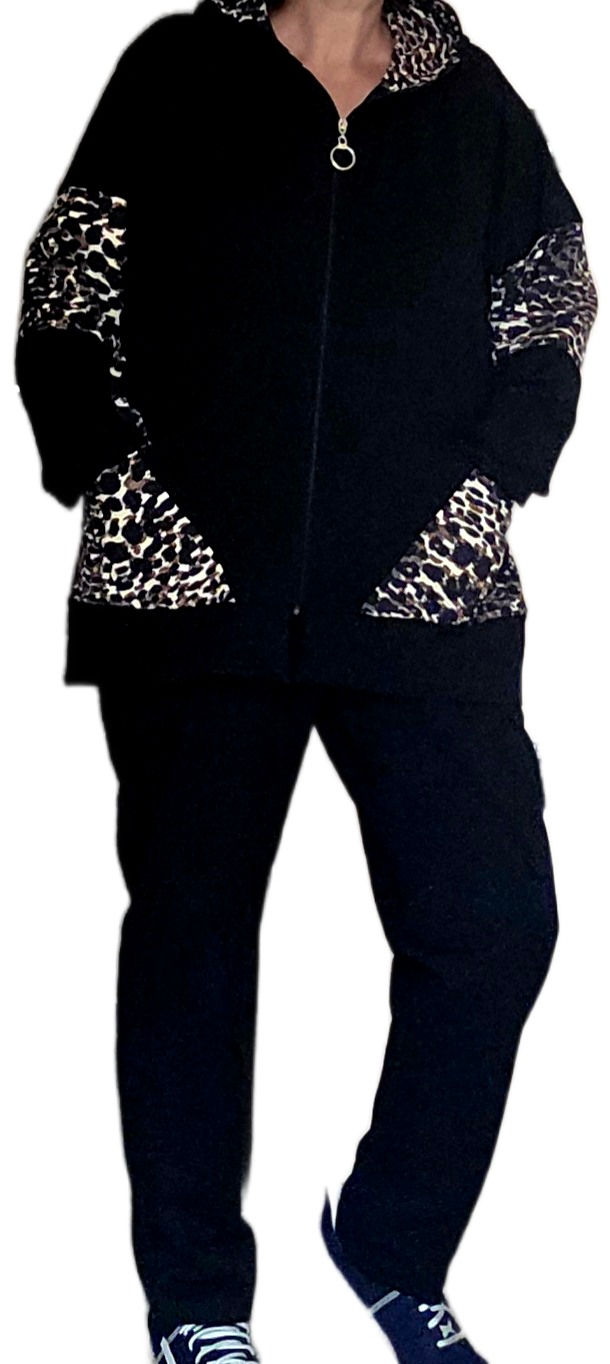 Дамски екип с леопардов принт - код 3573