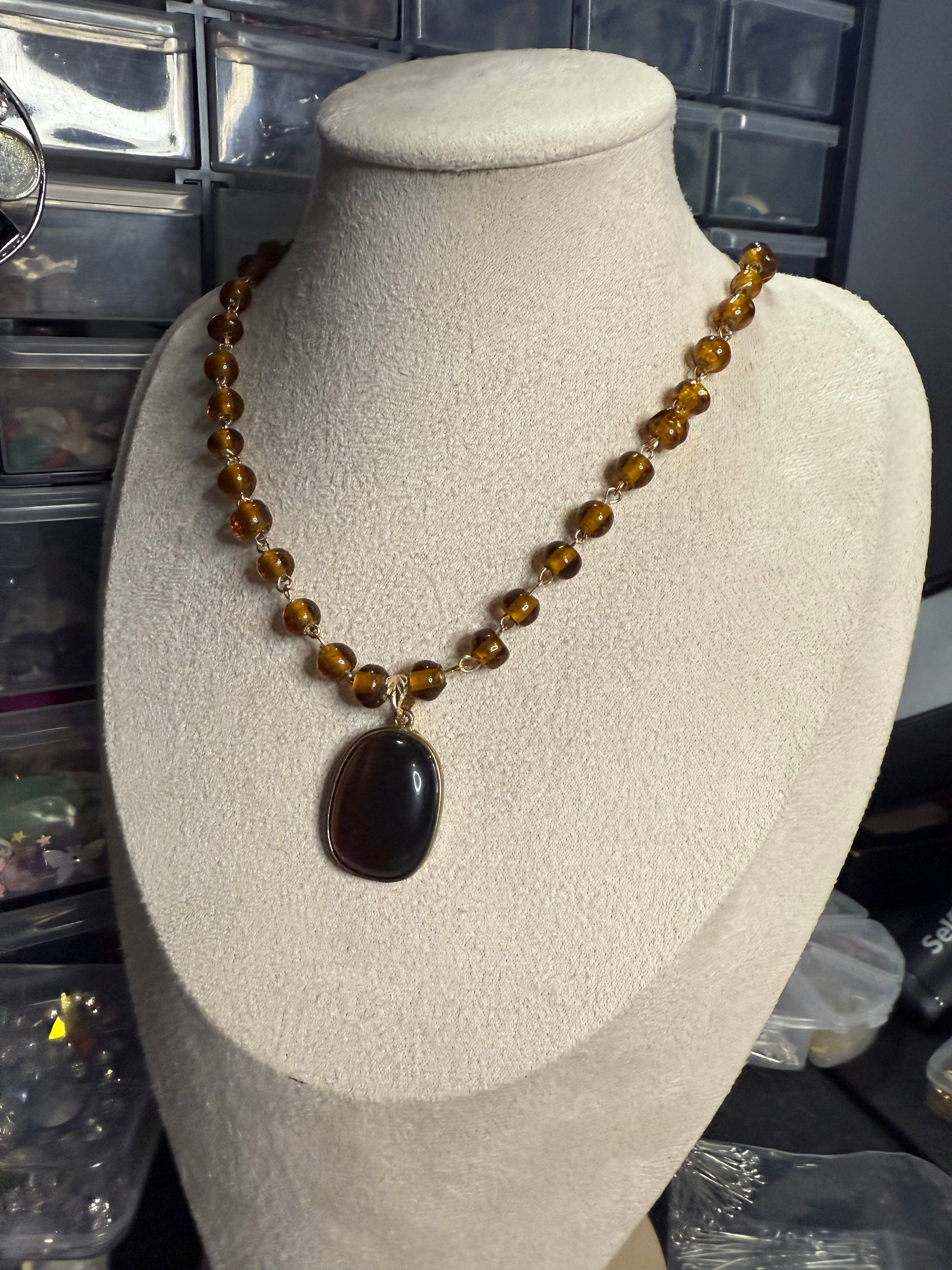 🐅✨ Tiger Eye Handmade Necklace — Now Available! ✨🐅