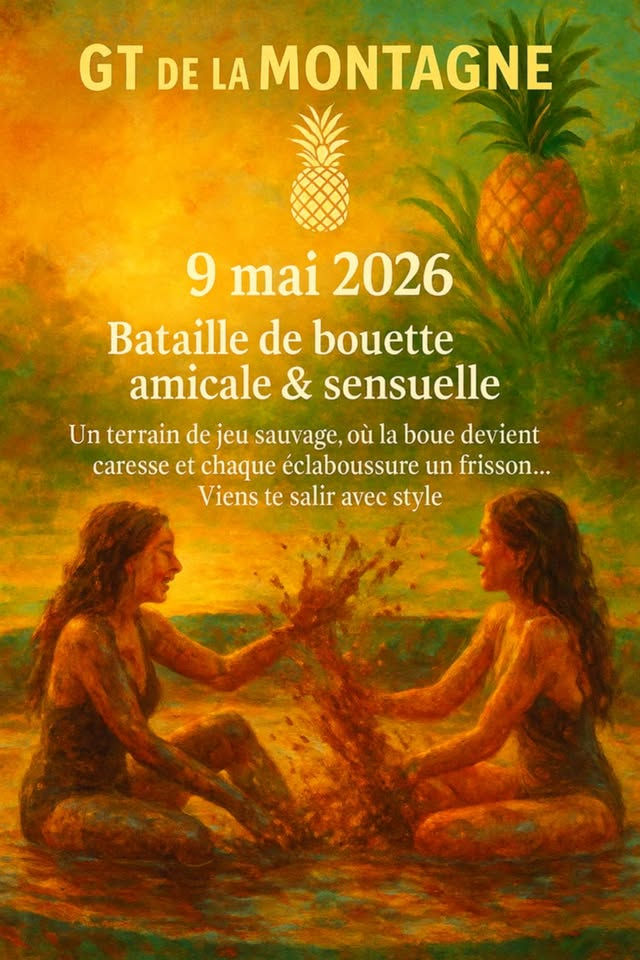 Bataille de bouette amicale et sensuelle