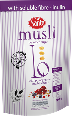 Thumbnail: MUESLI LO NO SUGAR GOJI+POMEGRANATE+INULIN 300G