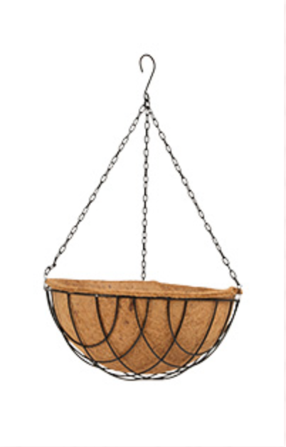 Pot suspendu14" - 35 cm avec support et chainette