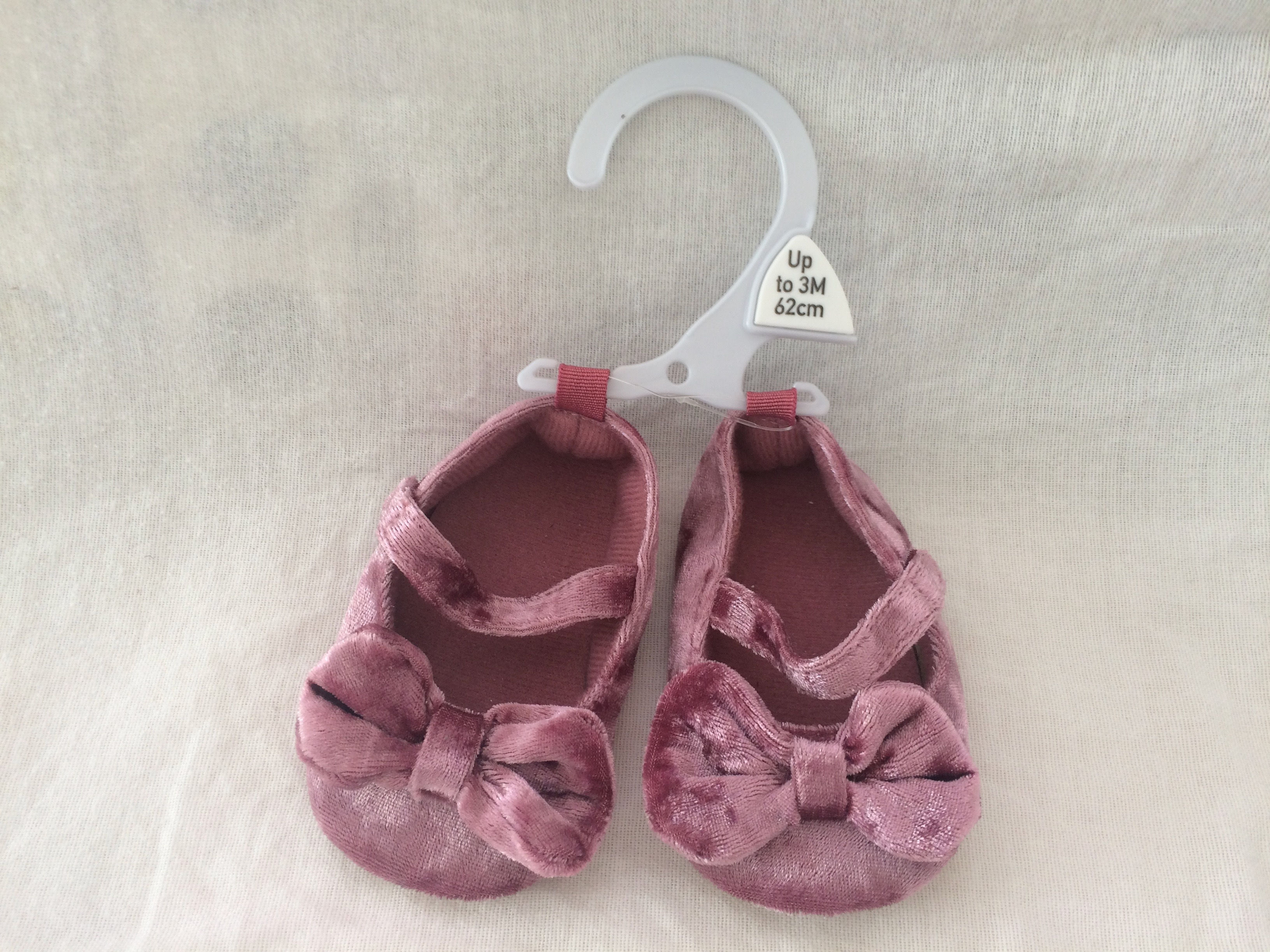 New Pink Crushed Velvet Shoes