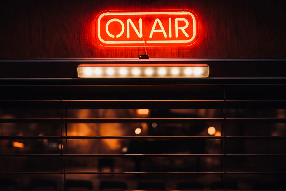 ON AIR sign indicating an active classical music recording session at Kaol Musik