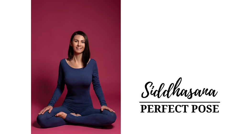 Young Woman doing Siddhasana - Perfect Pose - Yoga