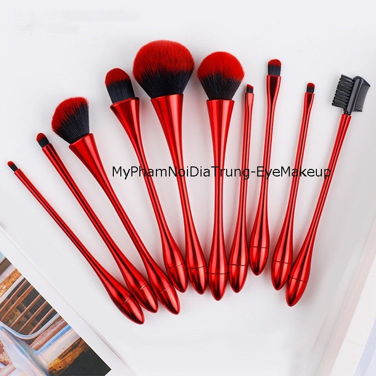 Thumbnail: Bộ cọ trang điểm cá nhân chuyên nghiệp 10 cây - Cọ trang điểm Jesna cao cấp
