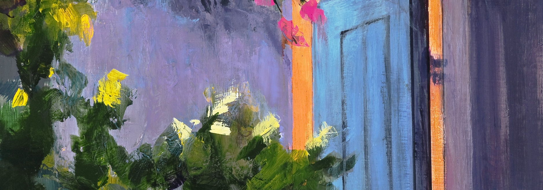 BOUGAINVILLEA BY THE BLUE DOOR by Diana Madaras lighter[83].tiff