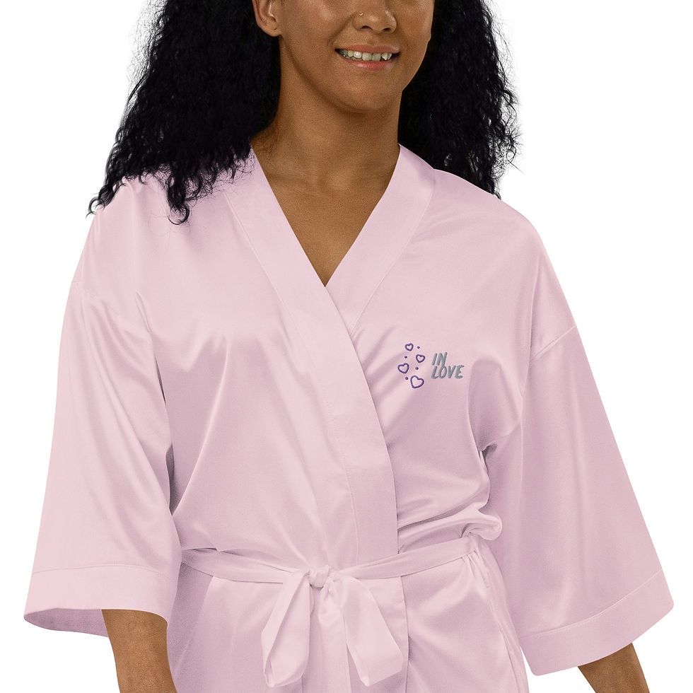 "Self Love" Satin robe
