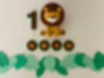Fondant jungle lion leaves cake topper decoration set with personalisation