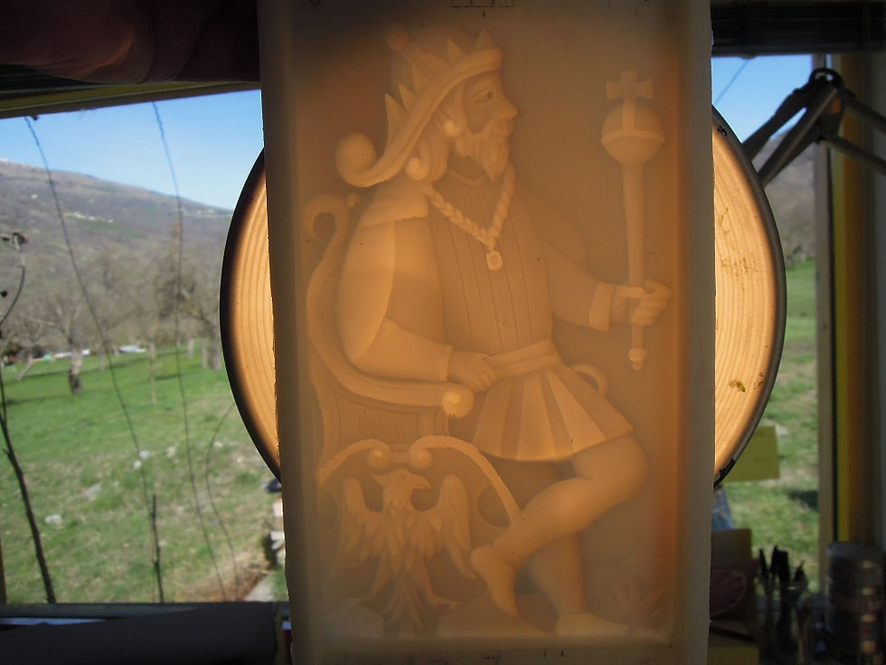 L'Empereur- Tarot de Marseille sculpté- E.Masson