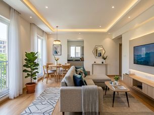 Interior designers in Sarjapur Road Bangalore - modern 2 BHK living room by House of Designs