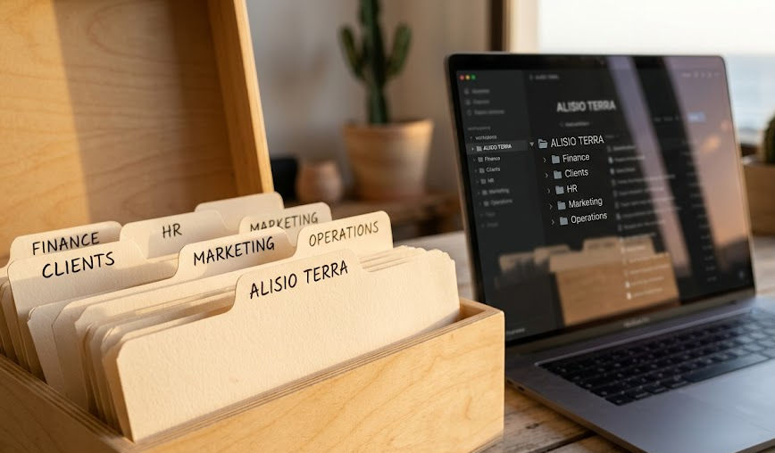 Internal file drawers for business operations