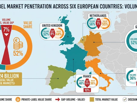 Research: Private Labels Hits 50% Share in Europe’s Core FMCG Markets