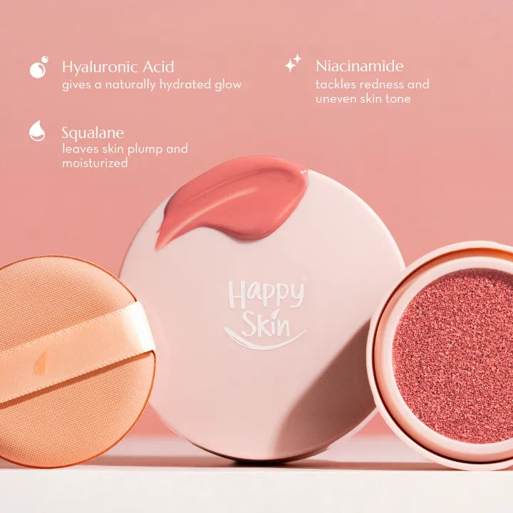 Thumbnail: Happy Skin Second Skin Serum Cushion Blush - Poppy