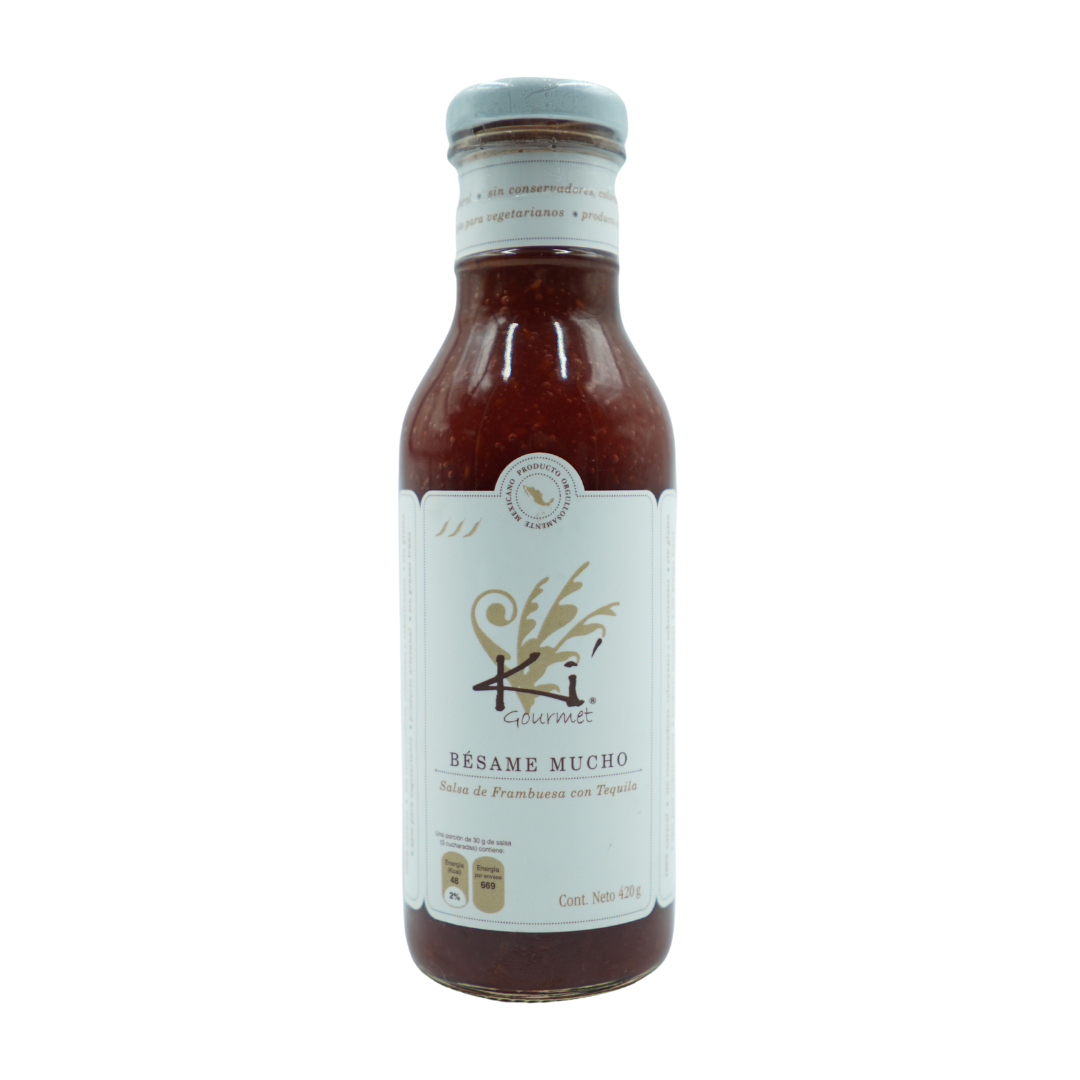 Salsa de Frambuesa con Tequila Besame Mucho Ki Gourmet 420gr