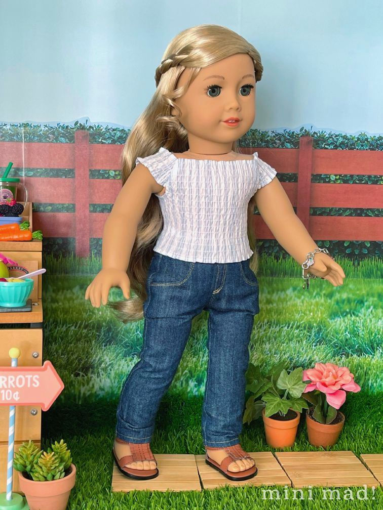 Emma at a farmer's market