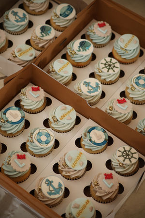 Sailor Baptism Cupcakes
