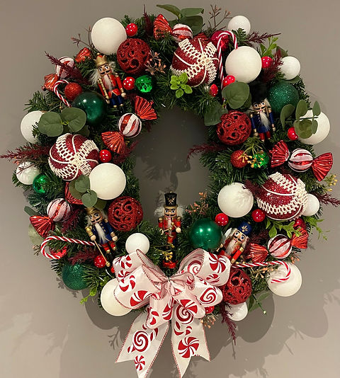 　Decorated Christmas Wreath The Nutcracker Bonanza Faux Christmas Door Wreath | Eloise Rose
