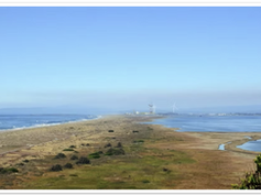 How visible would the wind turbines be while within Wigi/Humboldt Bay?