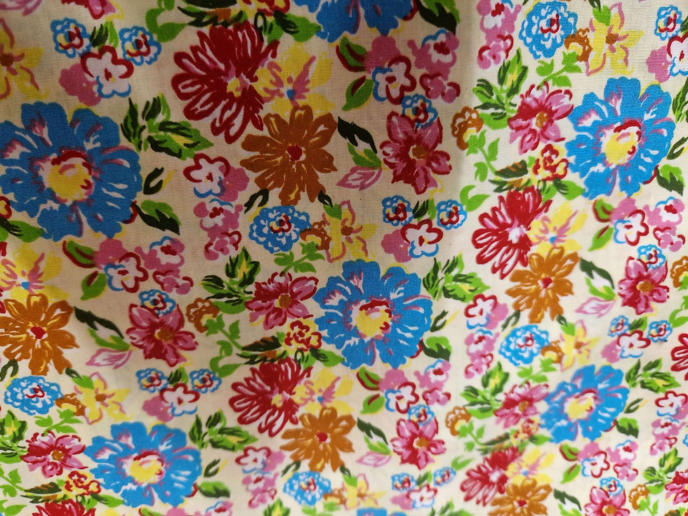 Thumbnail: Fabric Floral Cotton Pt 2 - 15 designs Price per Half Metre 