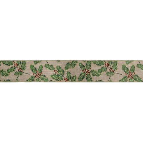 Hessian Wired Ribbon 63mm wide 9m