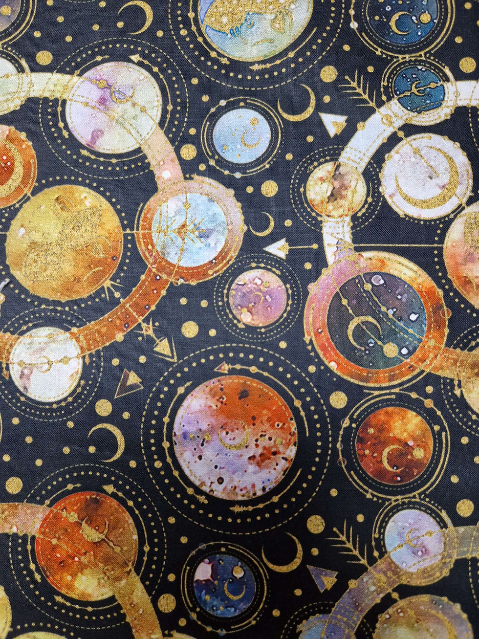 Thumbnail: Fabric- Space 9 designs Price by Half Metre 