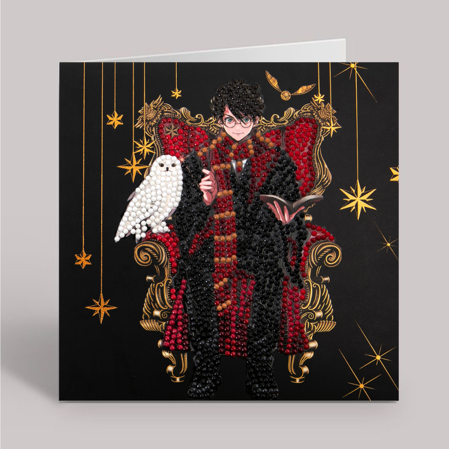 Diamond Art Card Kit Harry and Hedwig
