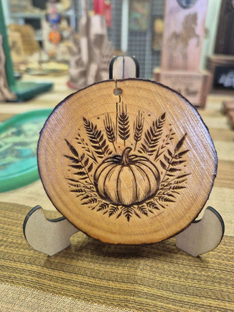 Thumbnail: Pine Bark Engraved Ornaments