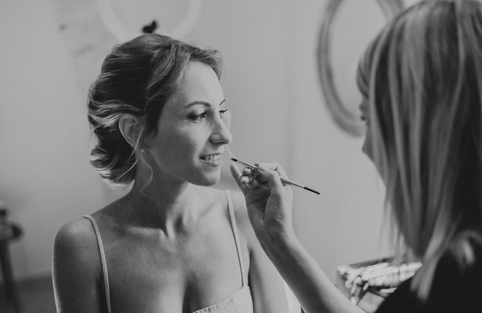 Soft glam bridal makeup for a luxury wedding